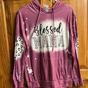 Women’s medium blessed mama purple long sleeve shirt by ruffle girl